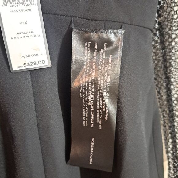 NWT BCBGMaxAzria Black Dress - Picture 8 of 11